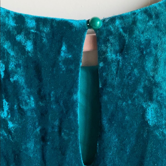 BCX Teal/Turquoise Scalloped Halter Neck Dress - Picture 6 of 8